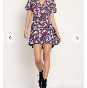 Blackmilk Eevee Evolution Floral V Dress